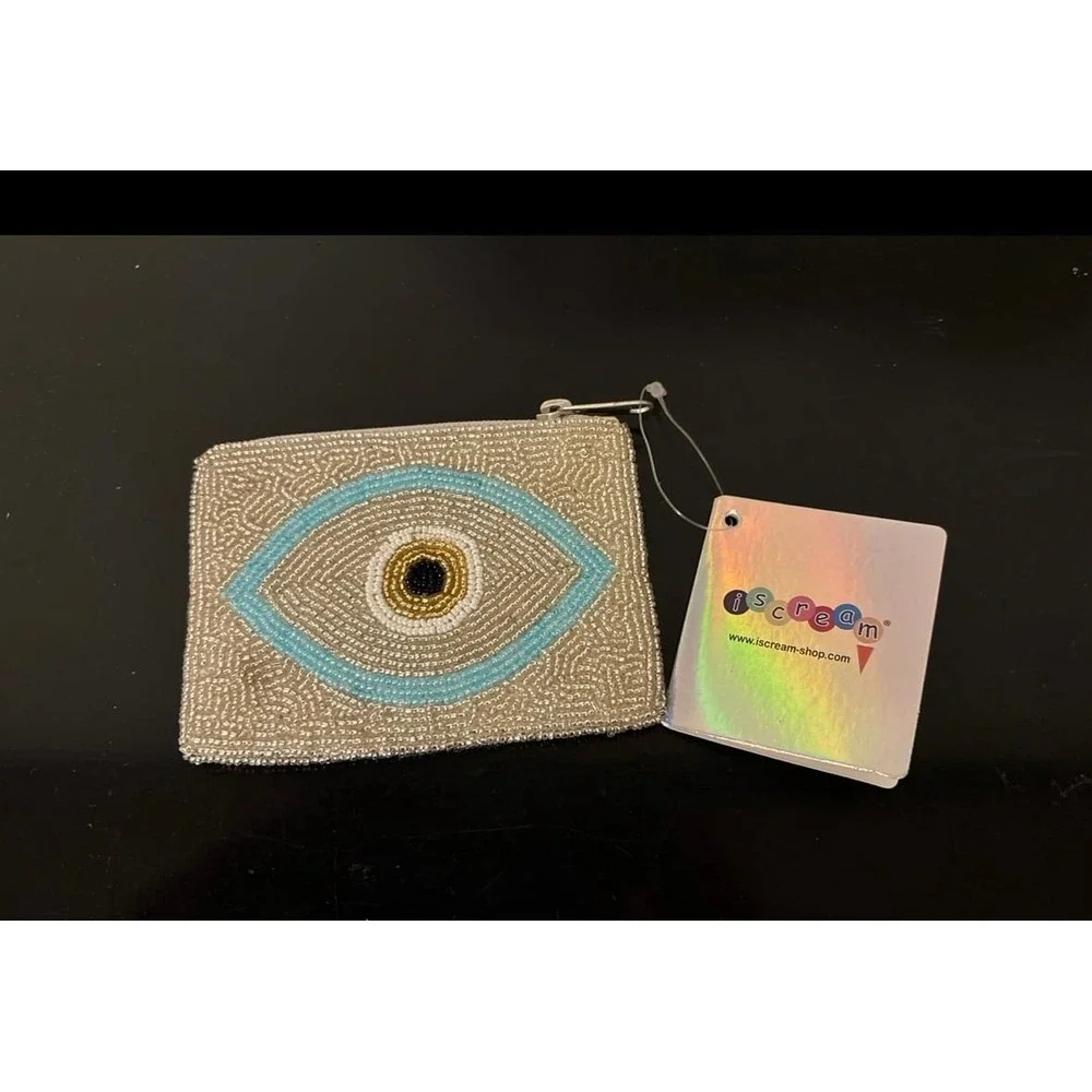 iScream Evil Eye‎ Beaded Coin Purse Wallet